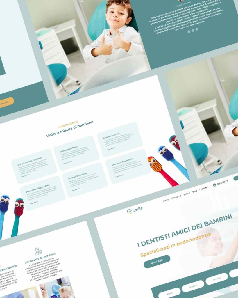 sito web per studio dentistico, gestione pagine social per studio dentistico, gestione instagram per studio dentistico, identità visiva per studio dentistico