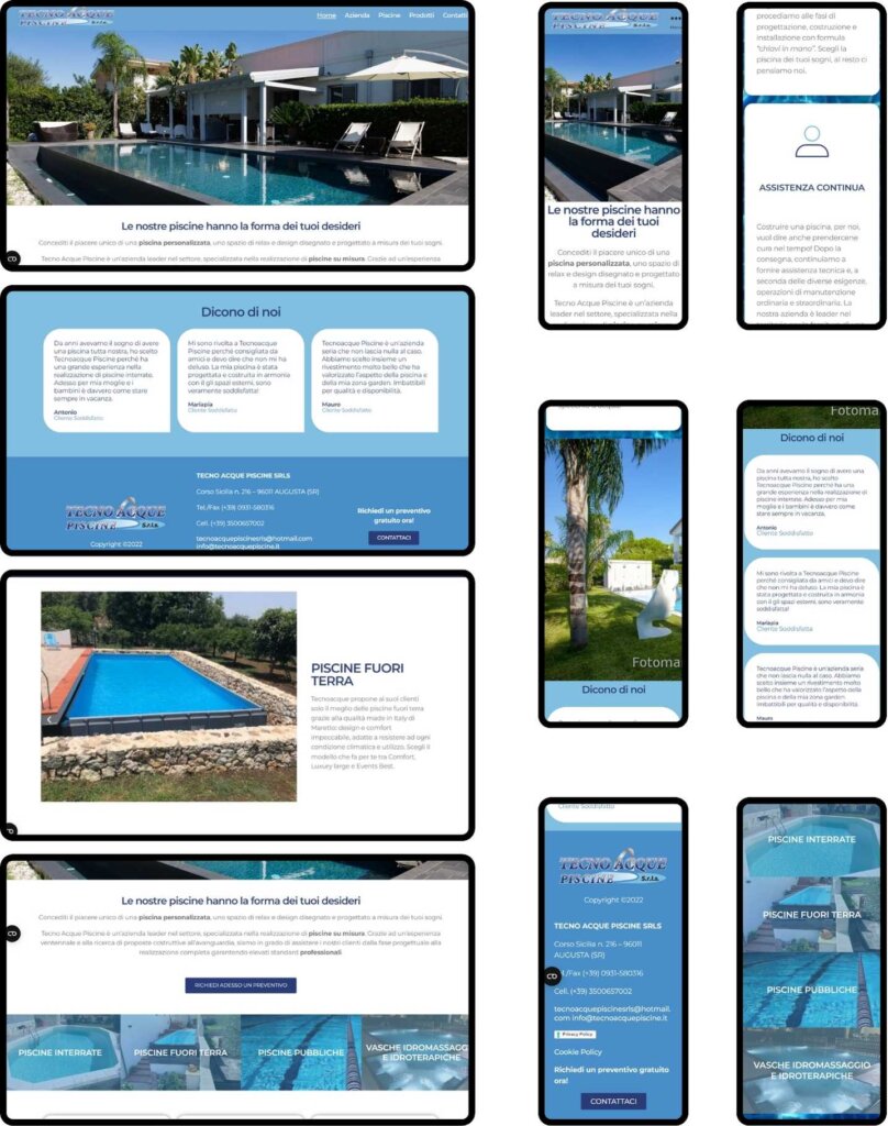 CREAZIONE SITO WEB PER PISCINA CREAZIONE SITO WEB PER AZIENDE (2)